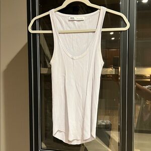 Zara Lilac Ribbed Sleeveless Top